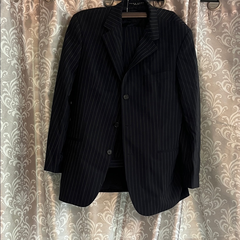 Hugo Boss Navy Pinstripe Men's Blazer